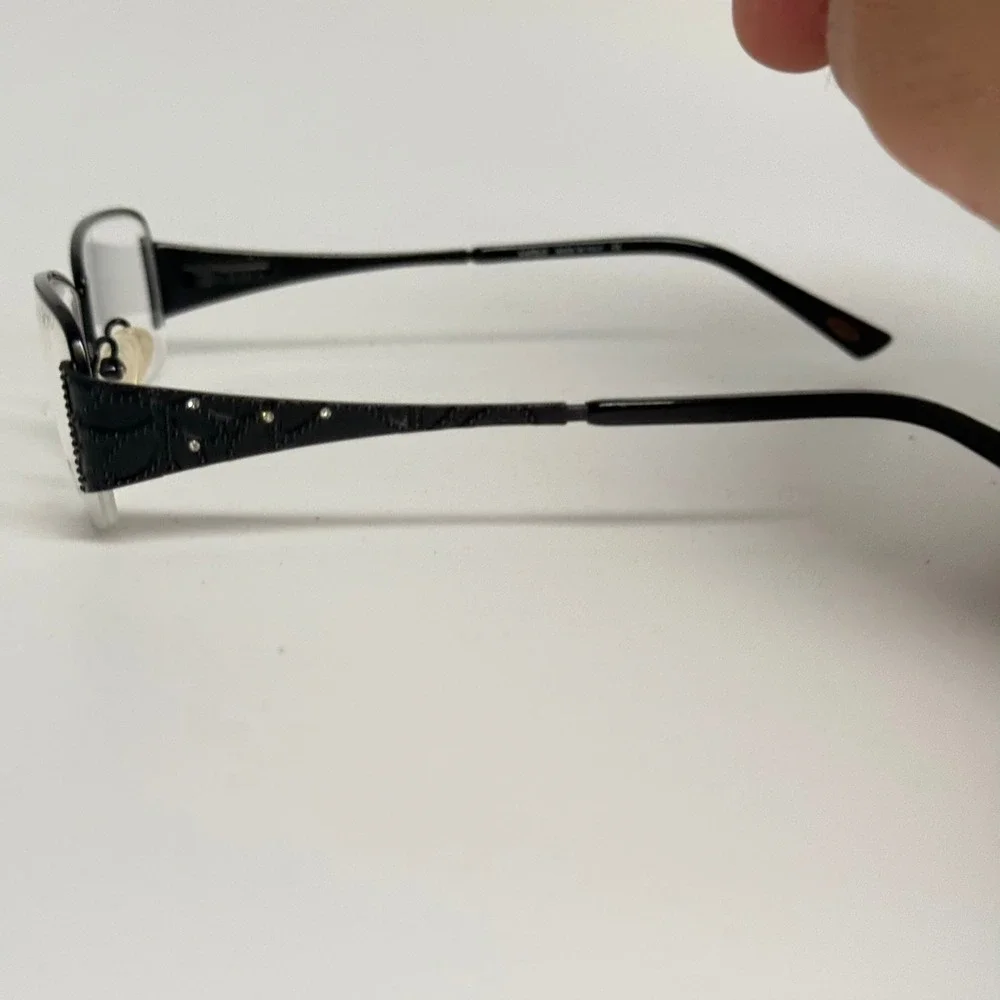 Safilo Emozioni 4343 0006 135 Black Semi Rimless Eyeglasses Frames